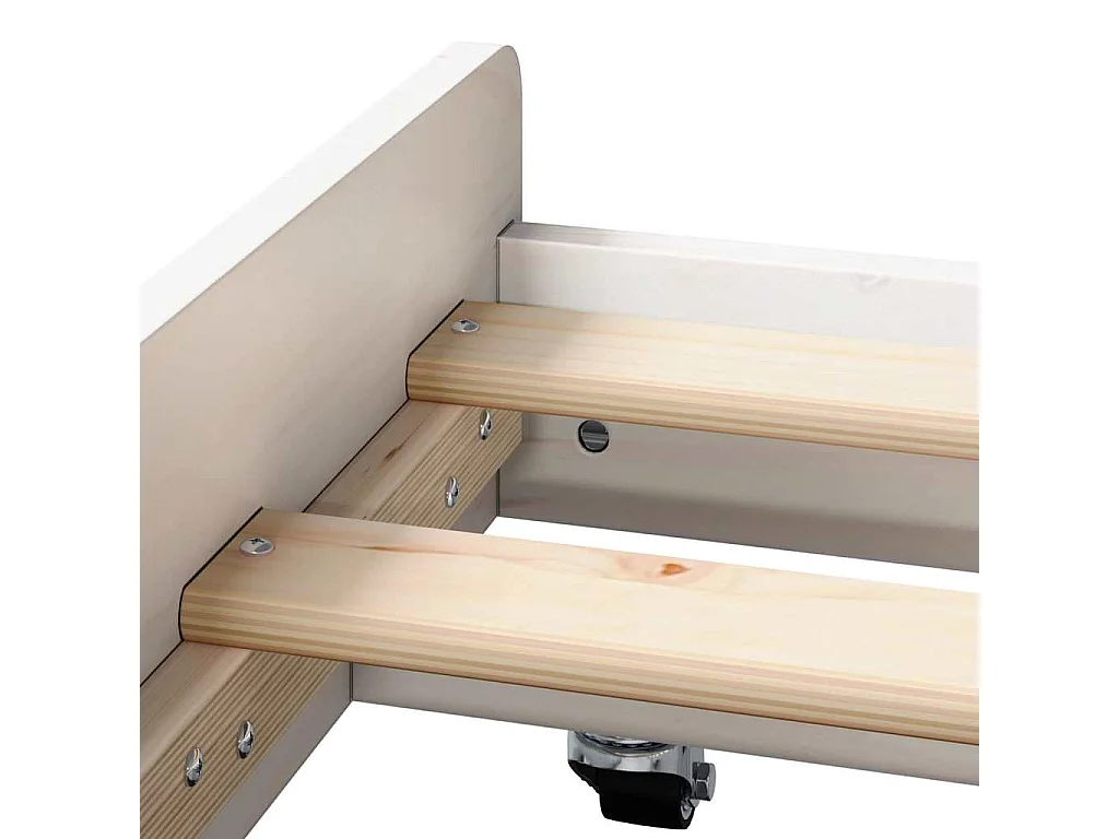 Estrutura da Cama Branco 90 x 200 cm Madeira de pinho maciça