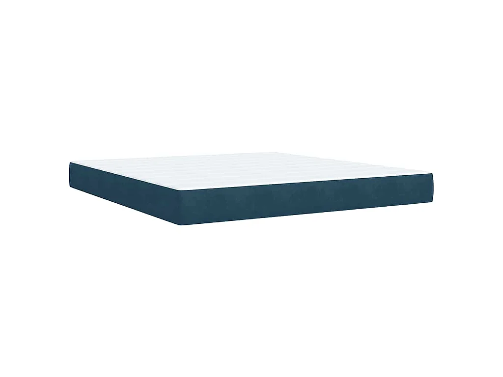 Boxspring met matras fluweel blauw 180x200 cm