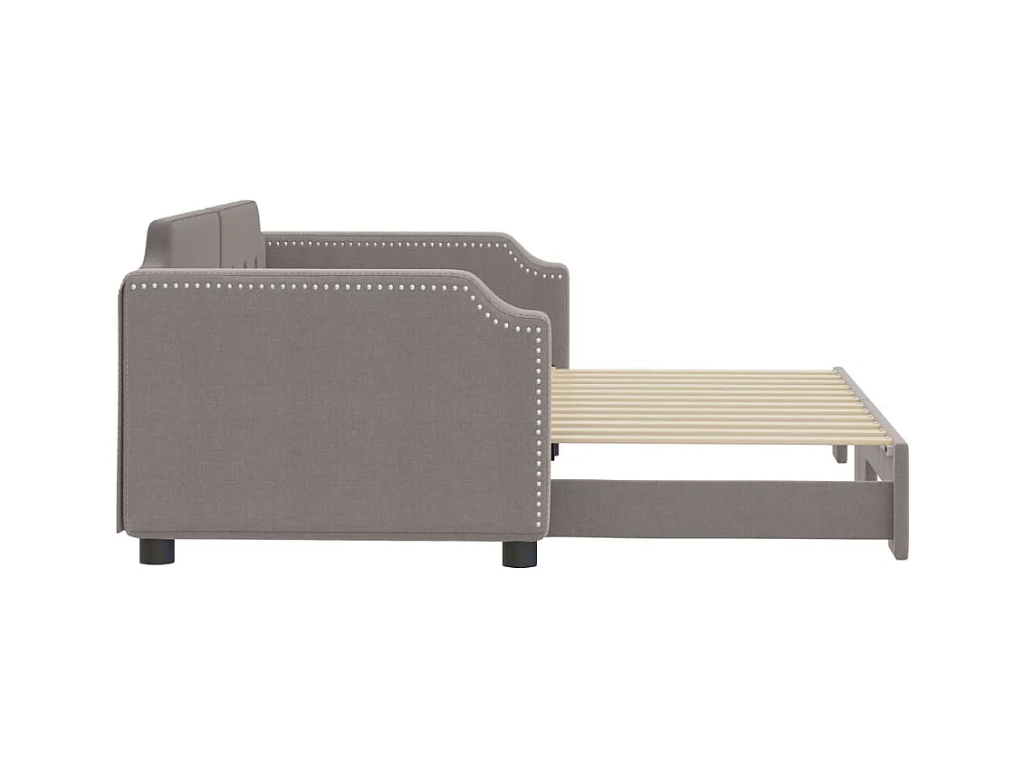 Sofá cama nido tela gris taupe 90x200 cm