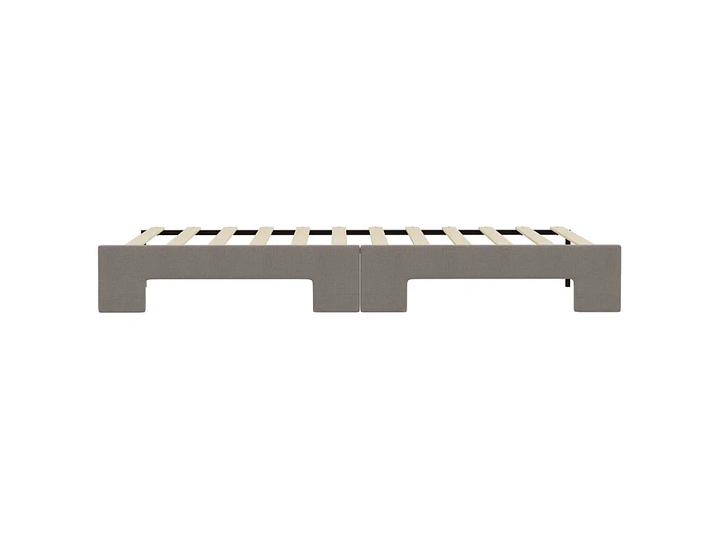 Divano Letto con Letto Estraibile Tortora 90x200 cm in Tessuto