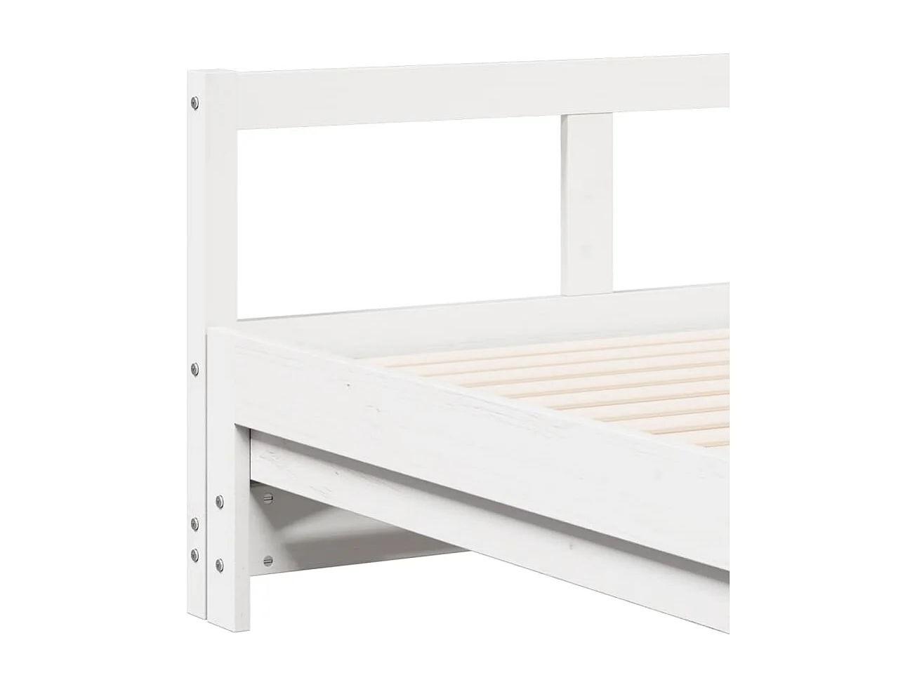 Lit de jour sans matelas blanc 90x200 cm bois de pin massif