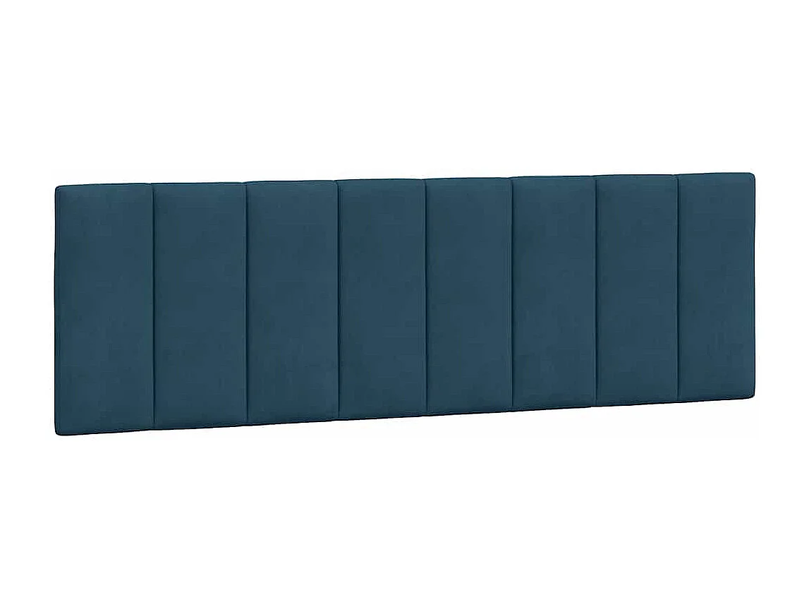 Letto con Materasso Hanko Blu 160x200 cm in Velluto