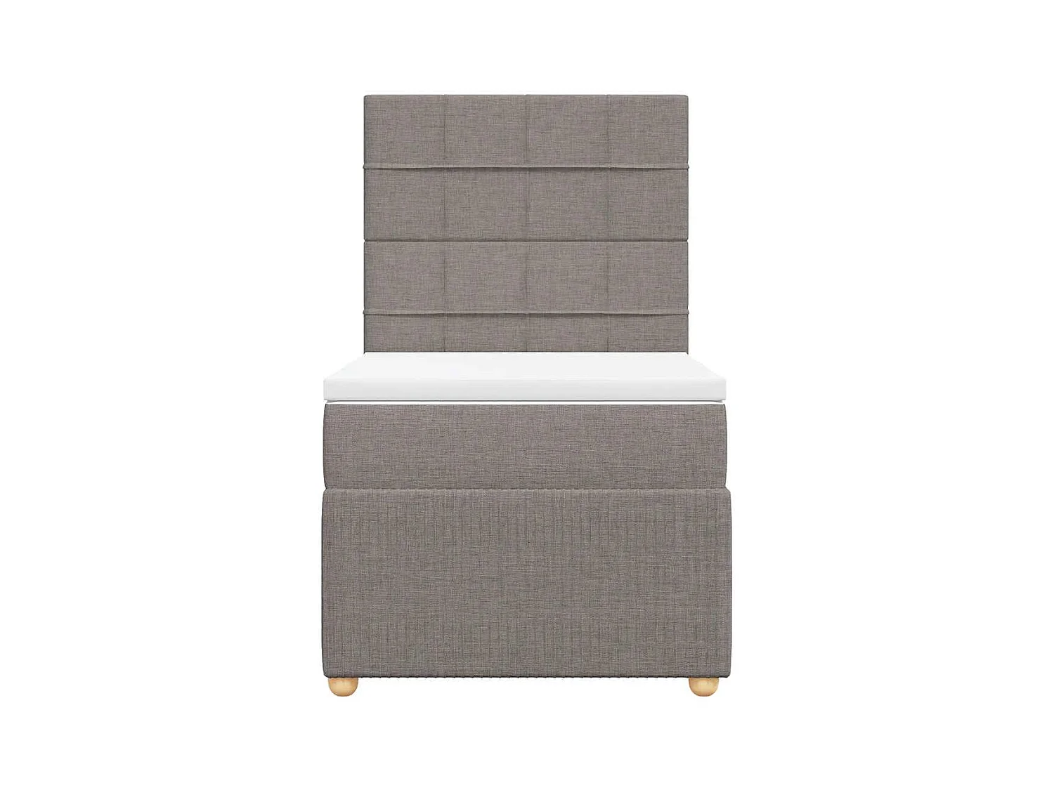 Cama com molas/colchão 90x190 cm tecido castanho-acinzentado