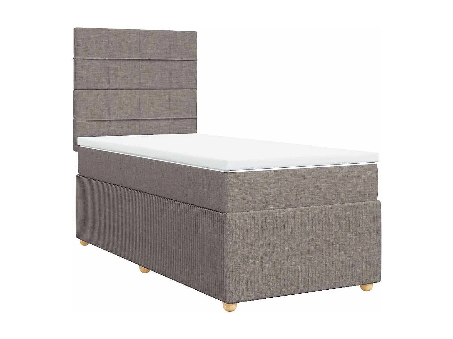 Sommier à lattes de lit avec matelas Taupe 90x190 cm Tissu