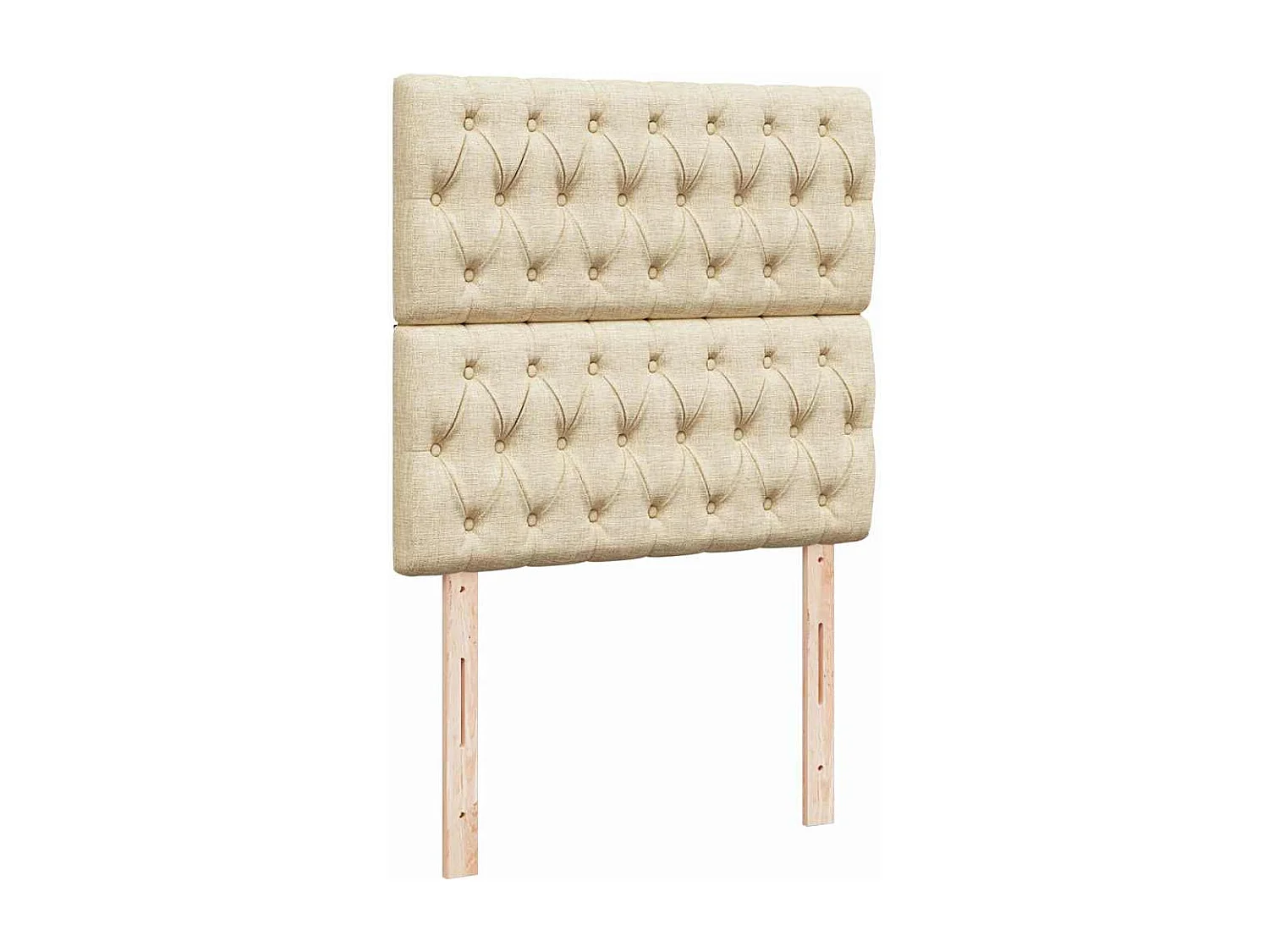 Sommier à lattes de lit avec matelas Crème 100x200 cm Tissu