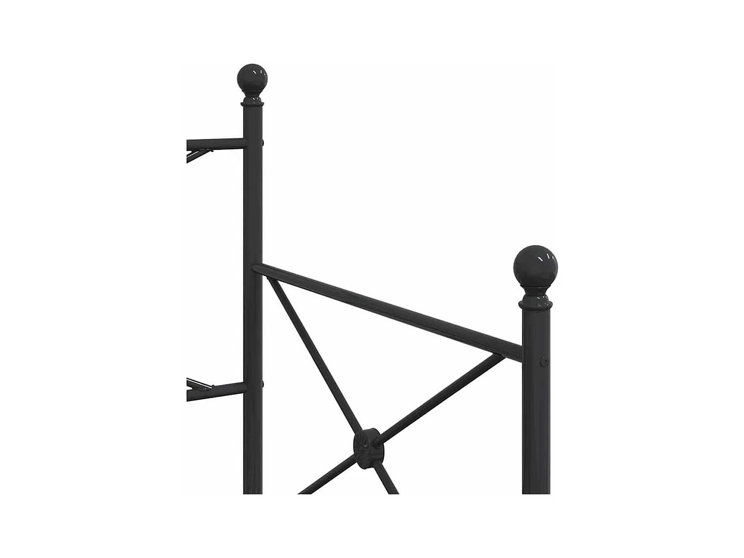 Lit de jour avec gigogne sans matelas noir 90x200 cm acier