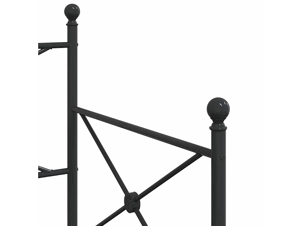 Divano Letto Estraibile senza Materasso Nero 90x200 cm Acciaio