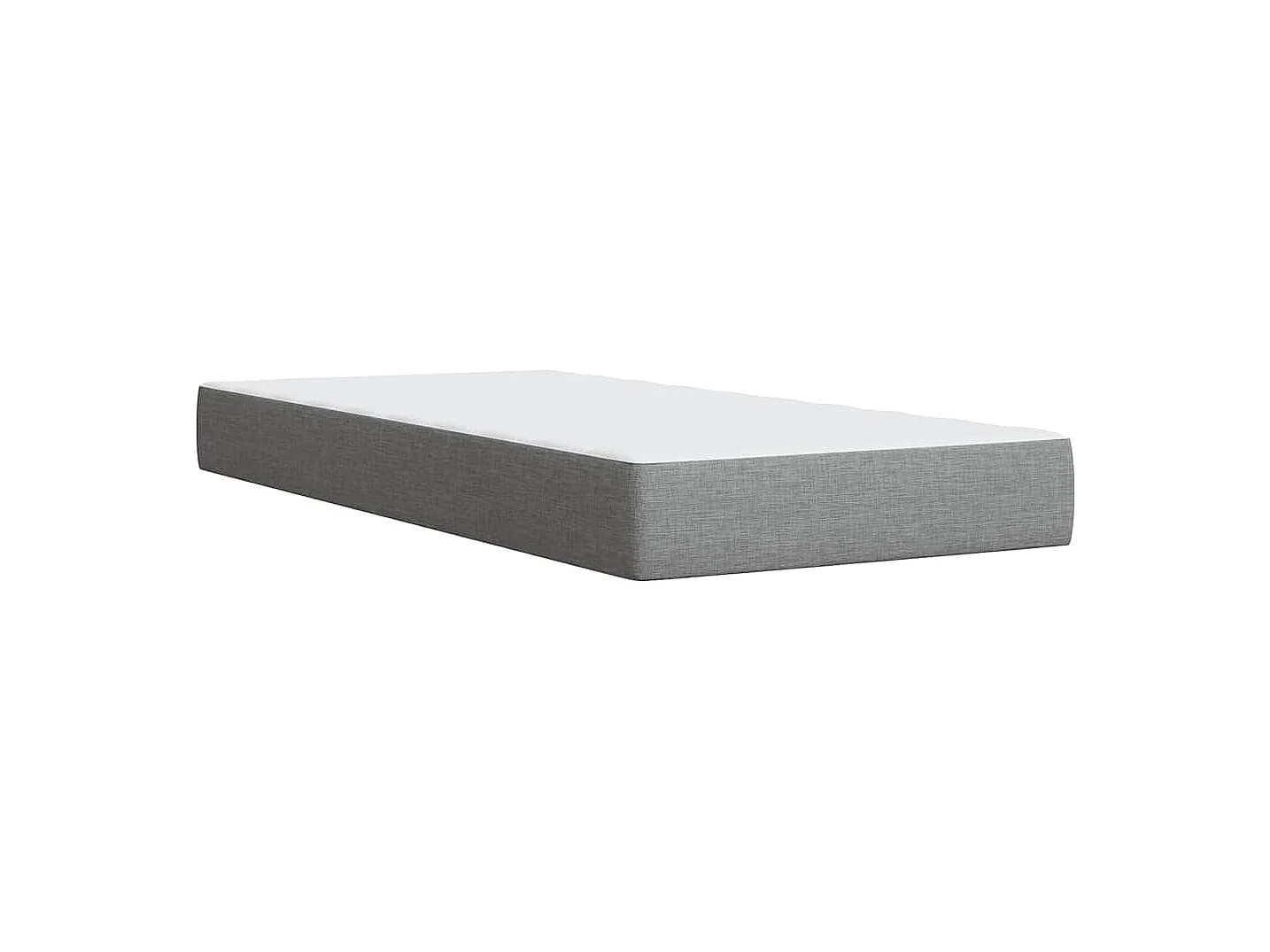 Sommier à lattes de lit avec matelas Gris clair 100x200cm Tissu