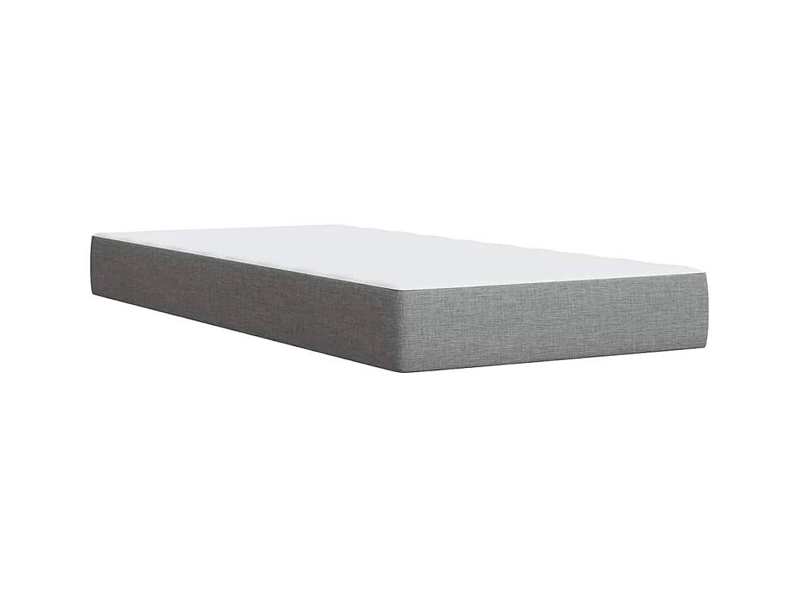 Sommier à lattes de lit avec matelas Gris clair 100x200cm Tissu
