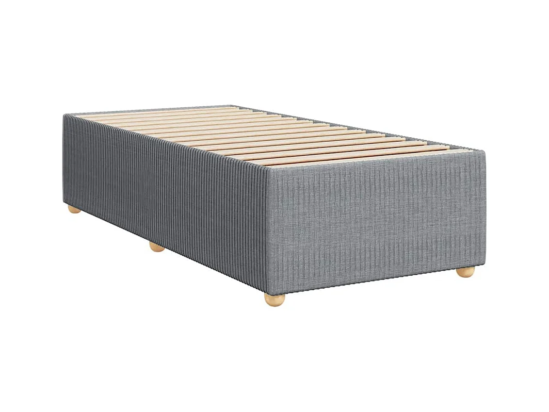 Sommier à lattes de lit avec matelas Gris clair 100x200cm Tissu