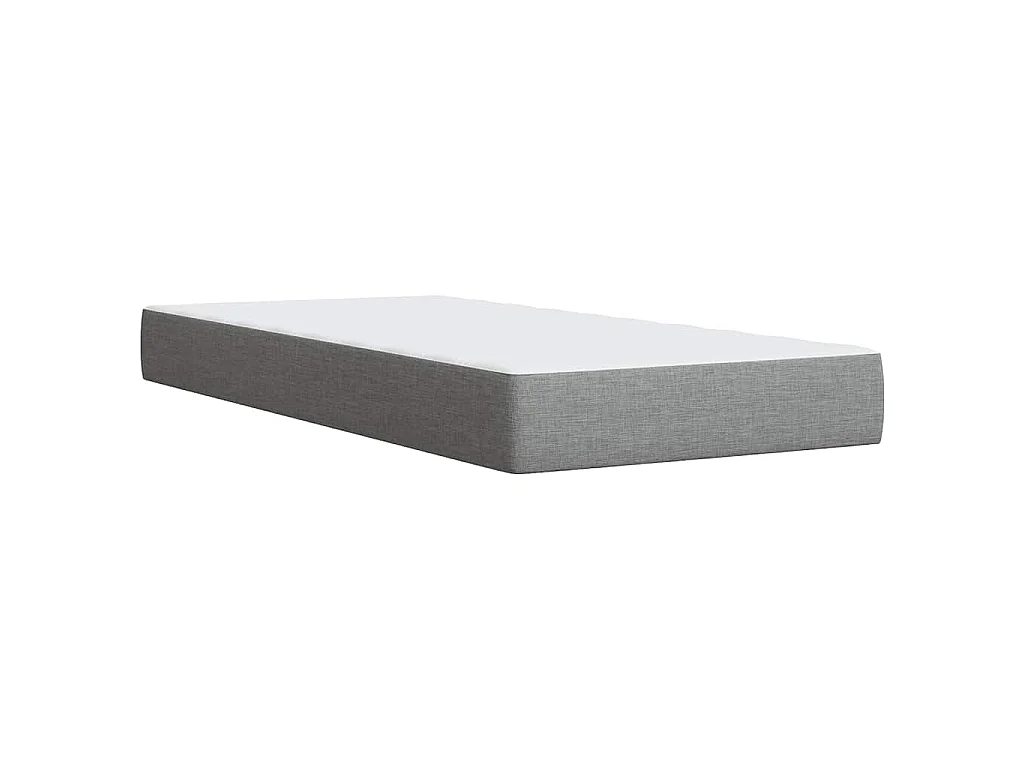 Boxspringbett mit Matratze Hellgrau 100x200 cm Stoff