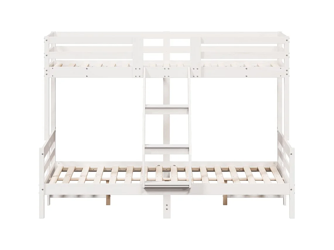 Beliche 80x200/140x200 cm madeira de pinho maciço branco