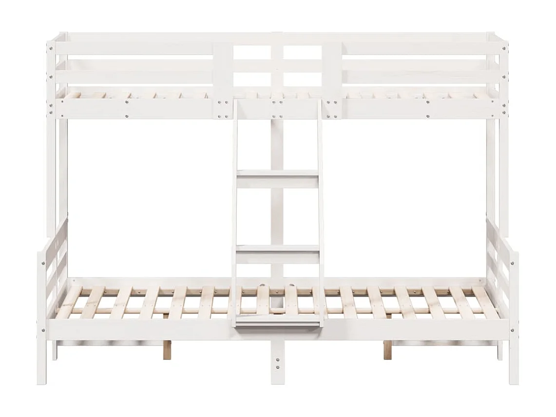 Beliche 80x200/140x200 cm madeira de pinho maciço branco