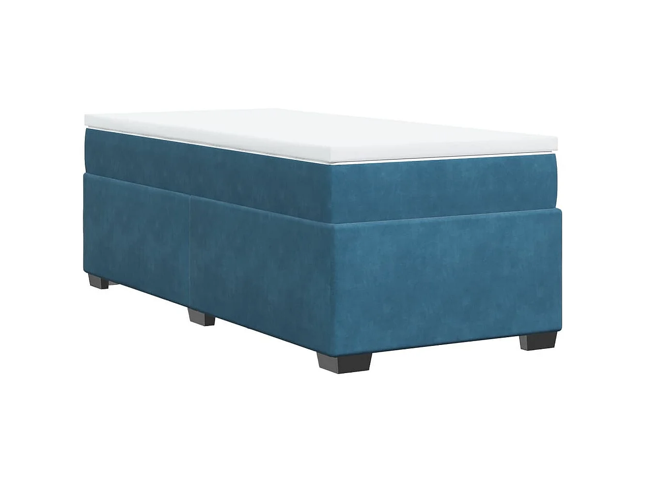 Boxspringbett mit Matratze Dunkelblau 90x190 cm Samt