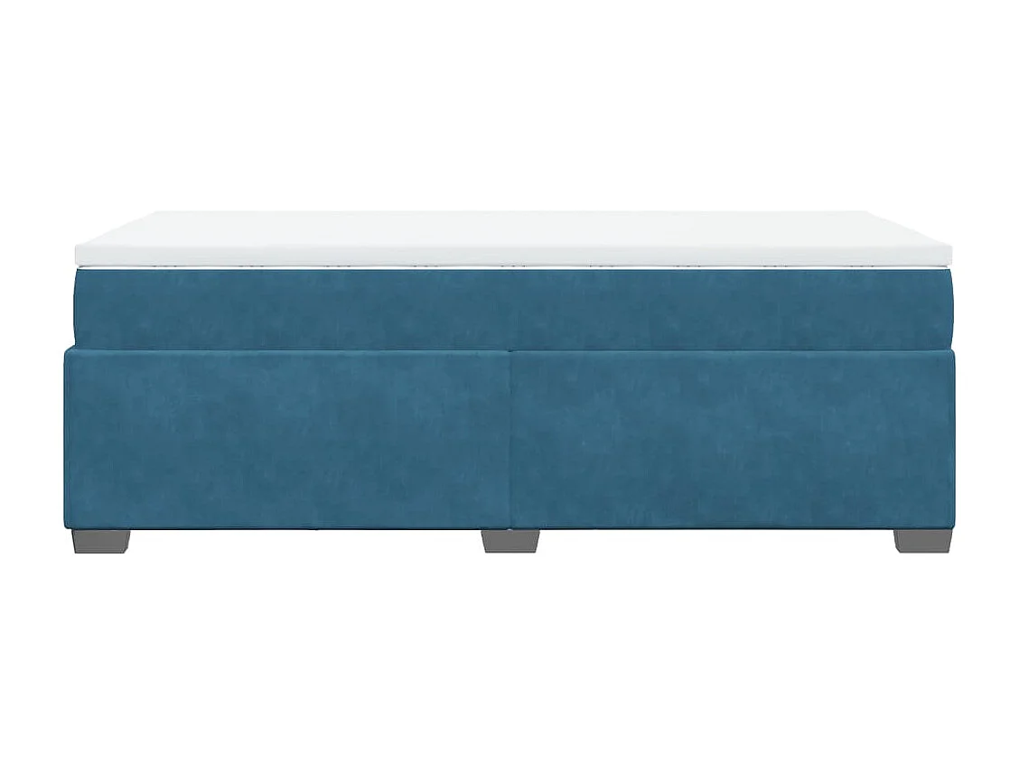 Boxspringbett mit Matratze Dunkelblau 90x190 cm Samt