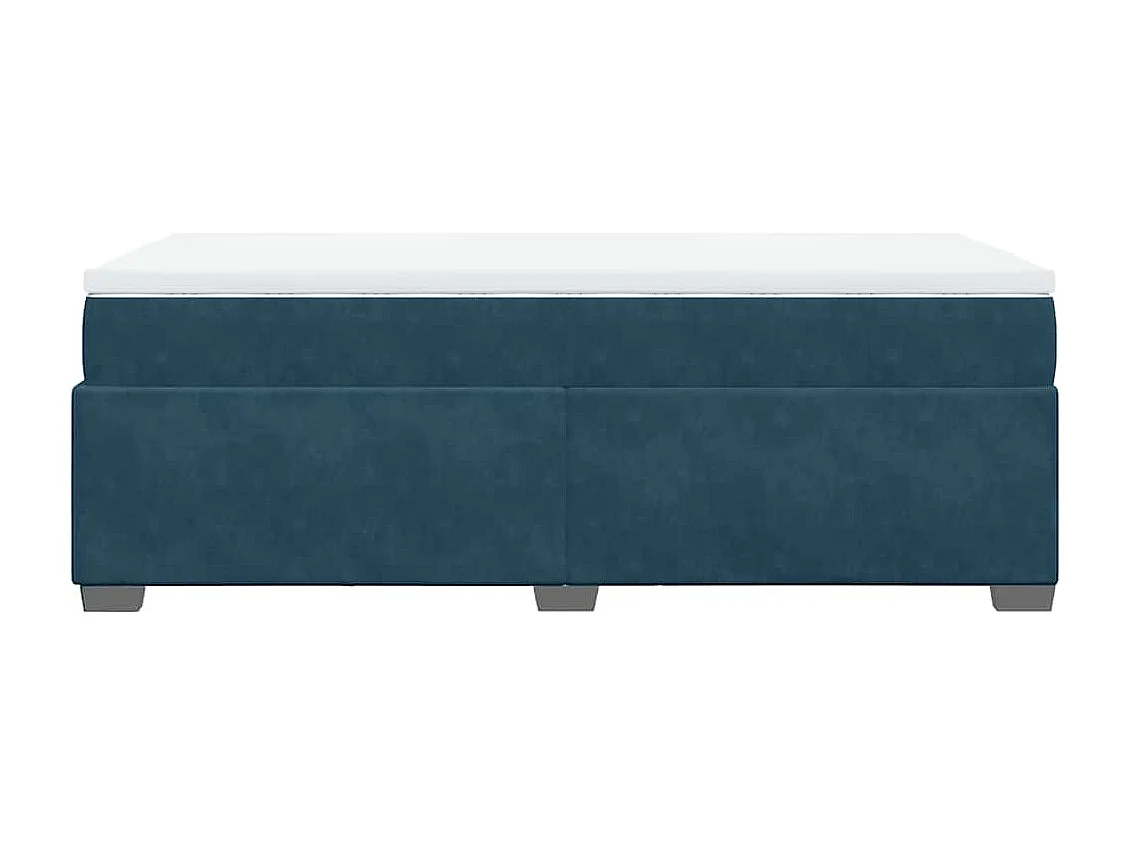 Sommier à lattes de lit avec matelas Bleu foncé 90x190 cm