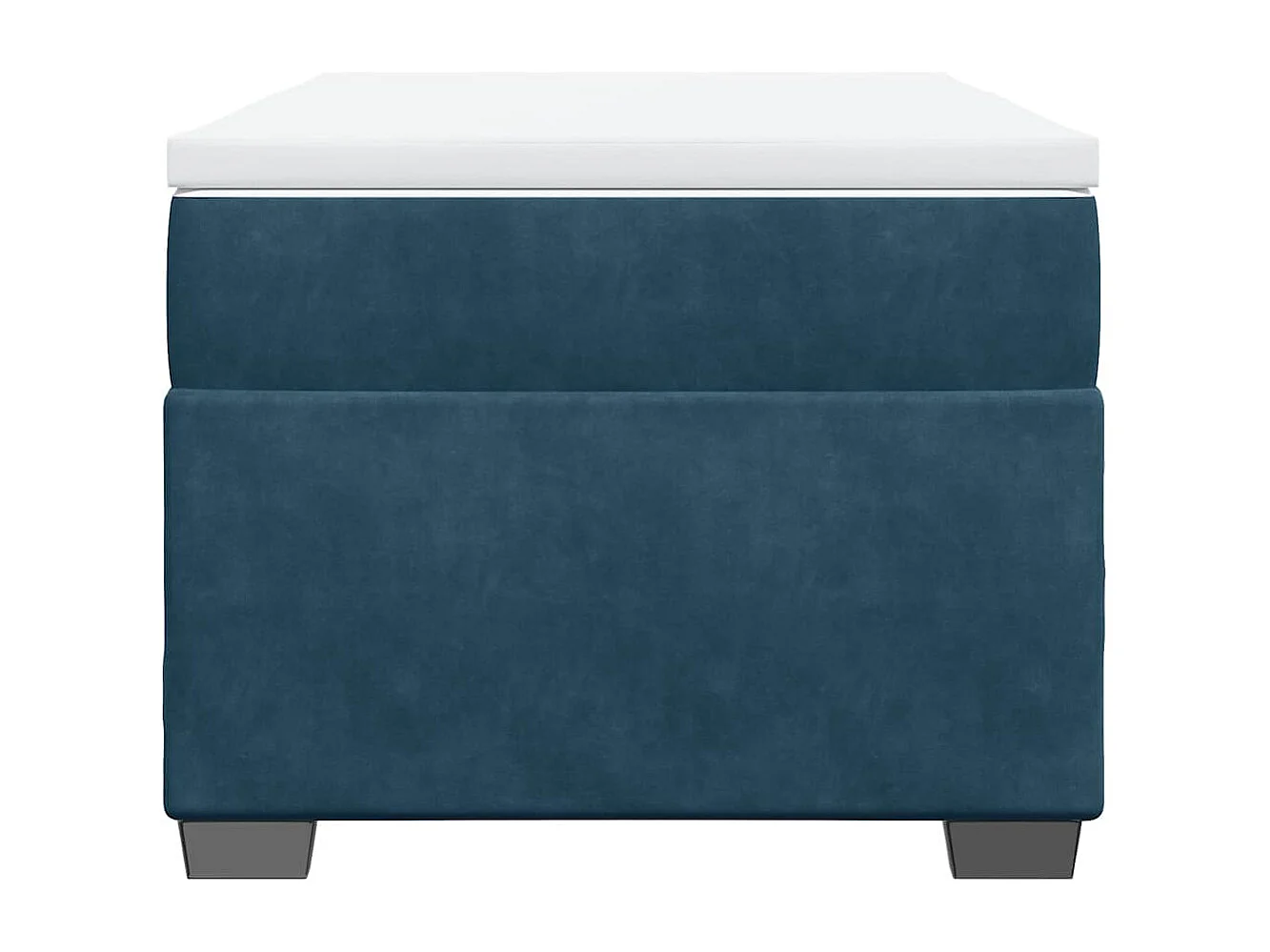 Giroletto a Molle con Materasso Blu Scuro 90x190 cm in Velluto