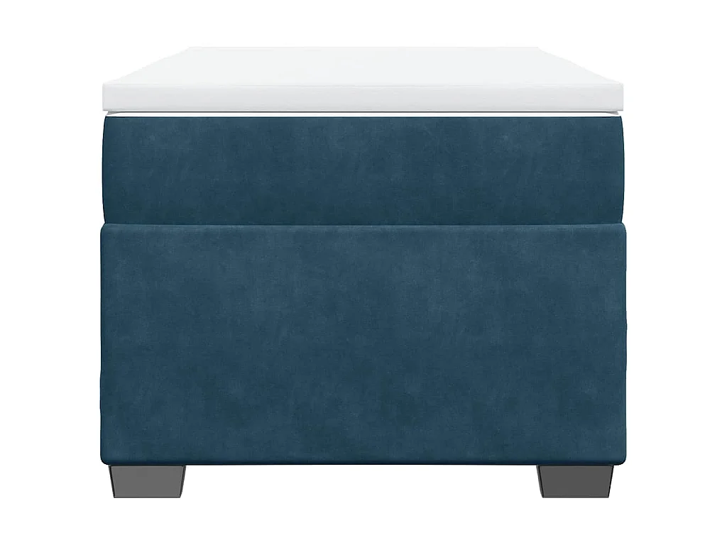 Boxspring met matras fluweel donkerblauw 90x190 cm