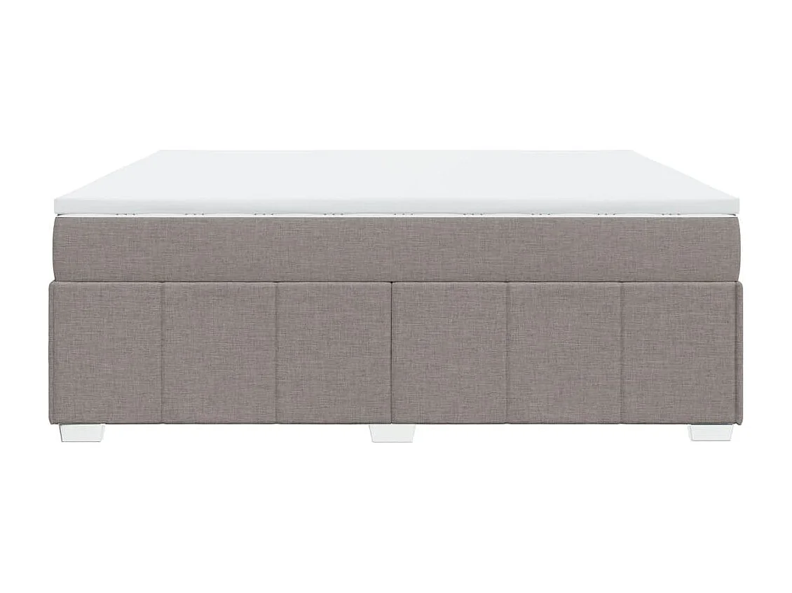 Sommier à lattes de lit avec matelas Taupe 180x200 cm Tissu