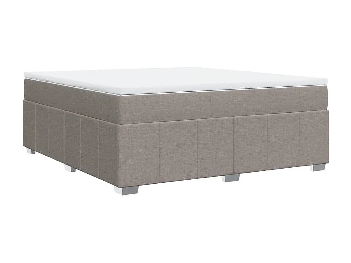 Sommier à lattes de lit avec matelas Taupe 180x200 cm Tissu