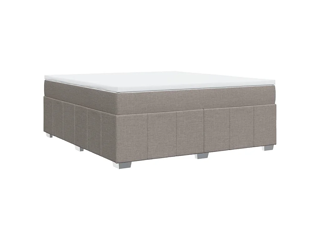 Boxspringbett mit Matratze Taupe 180x200 cm Stoff