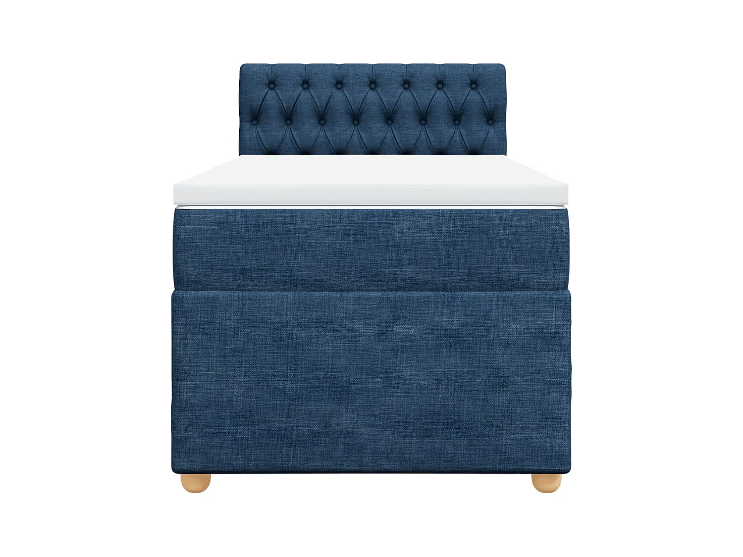 Sommier à lattes de lit avec matelas Bleu 90x200 cm Tissu