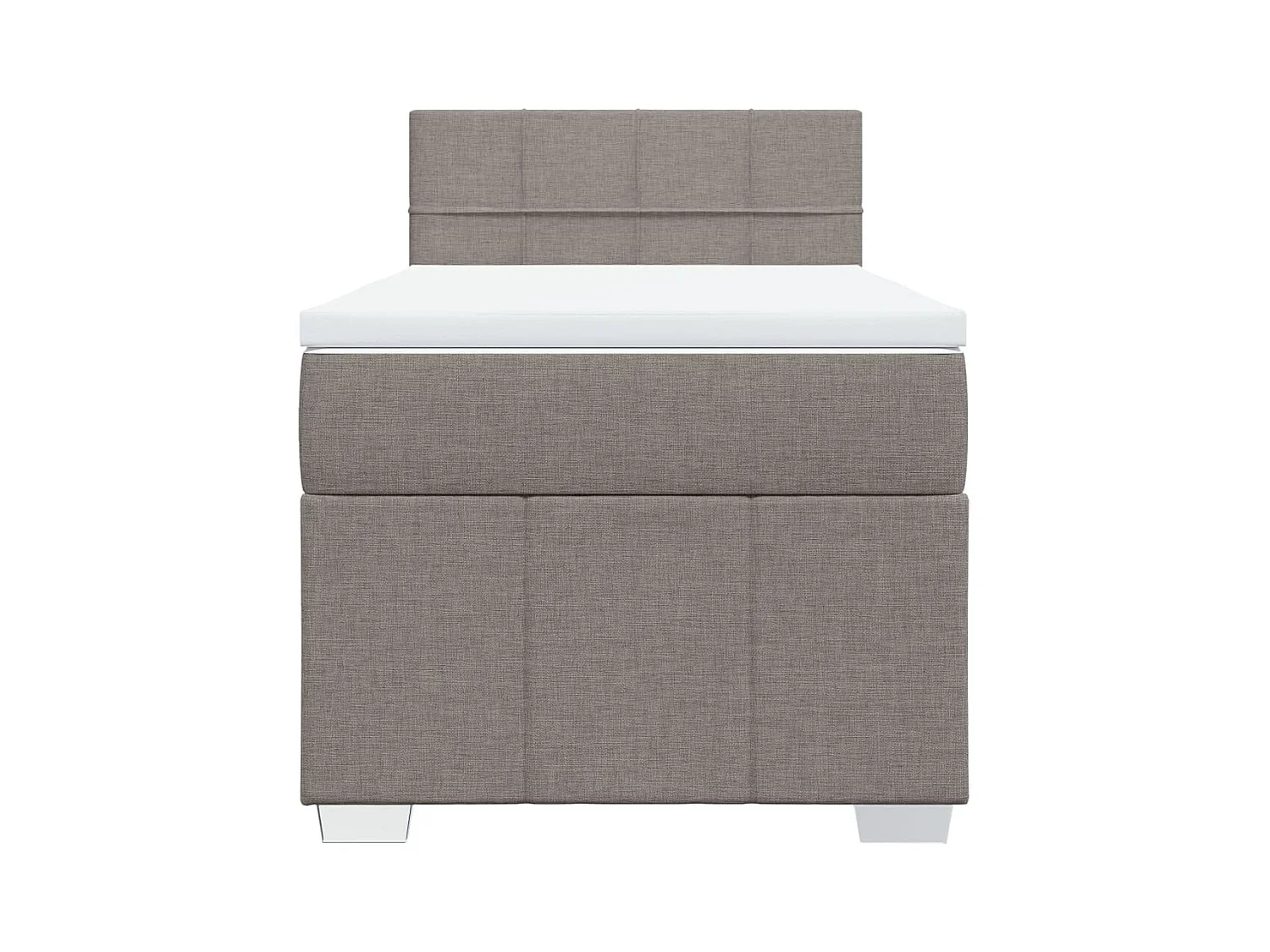 Boxspringbett mit Matratze Taupe 100x200 cm Stoff