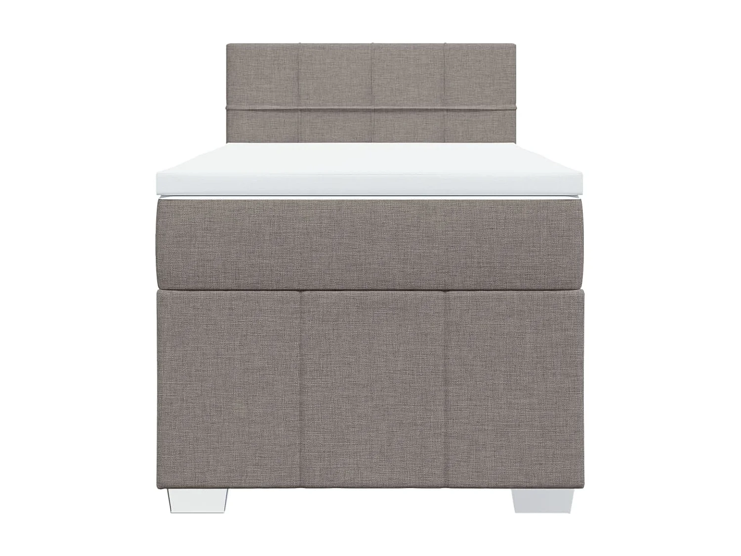 Boxspringbett mit Matratze Taupe 100x200 cm Stoff