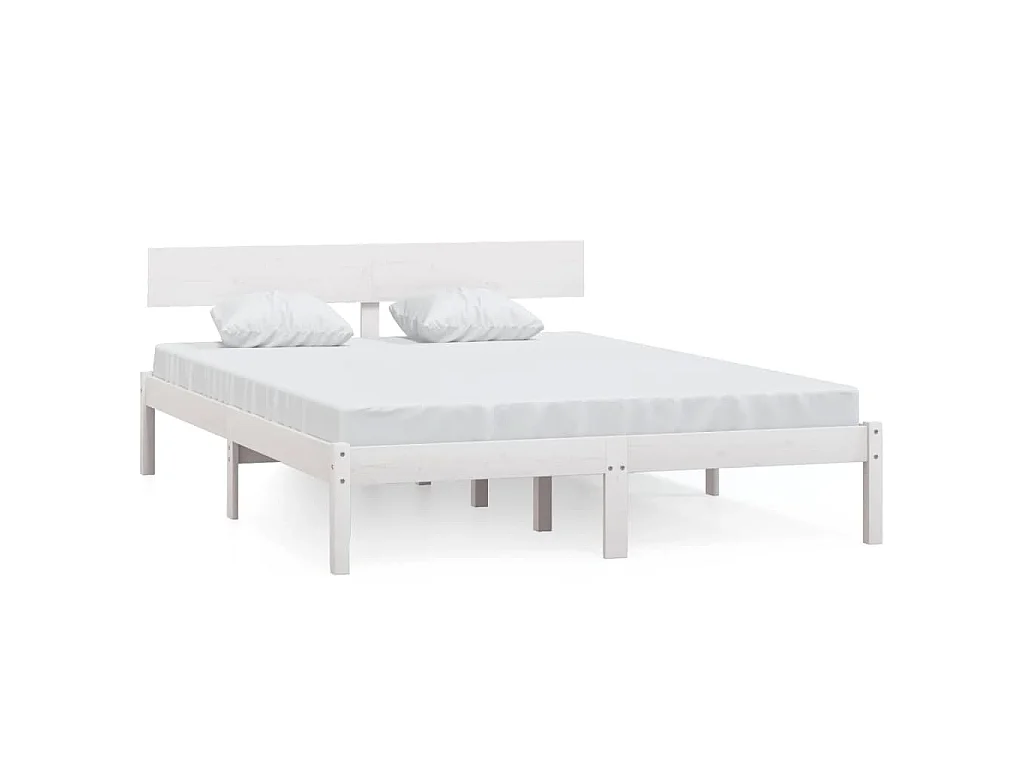 Massivholzbett Weiß Kiefer 160x200 cm