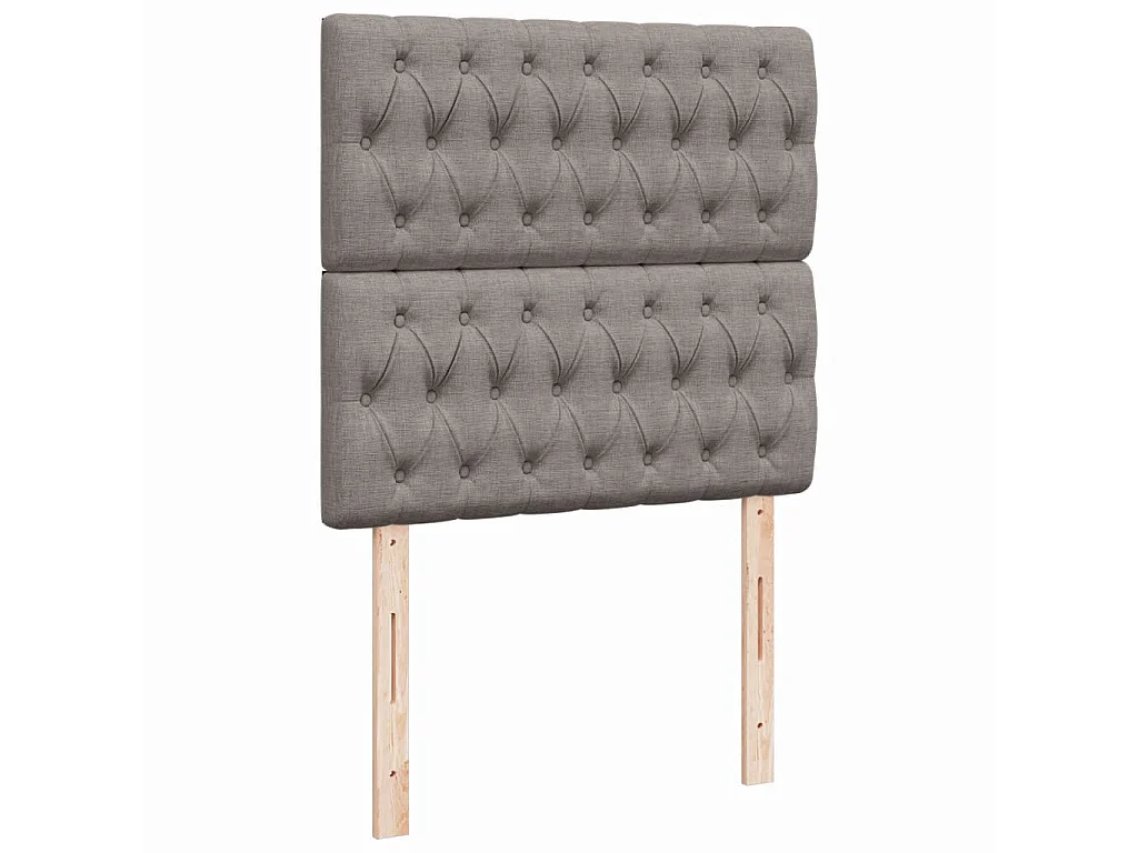 Boxspringbett mit Matratze Taupe 90x200 cm Stoff