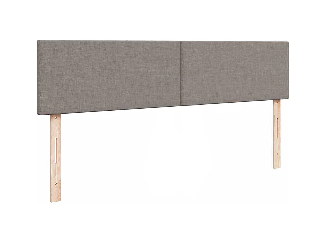 Lit ottoman avec matelas et LED Taupe 180x200cm tissu