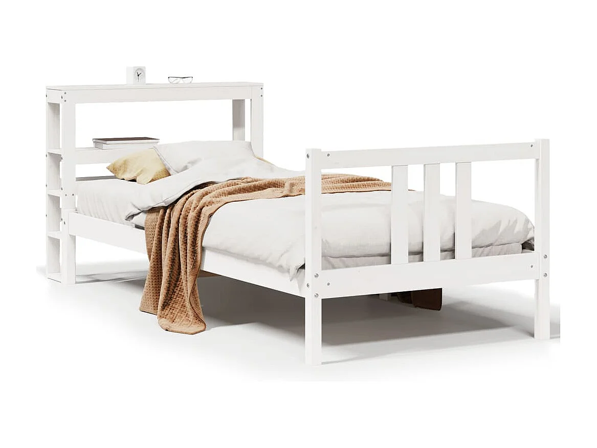 Giroletto con Testiera senza Materasso Bianco 90x200 cm