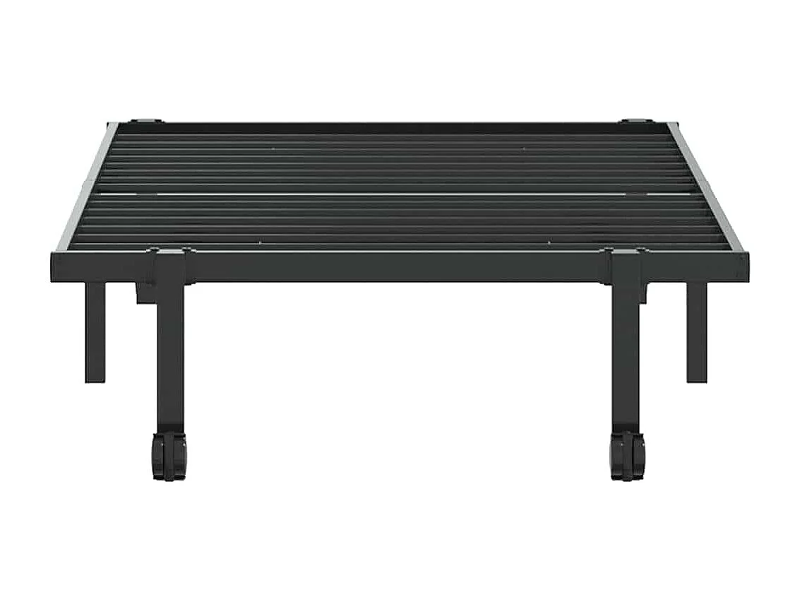 Bettgestell ohne Matratze Klappbar Schwarz 90x200 cm Stahl