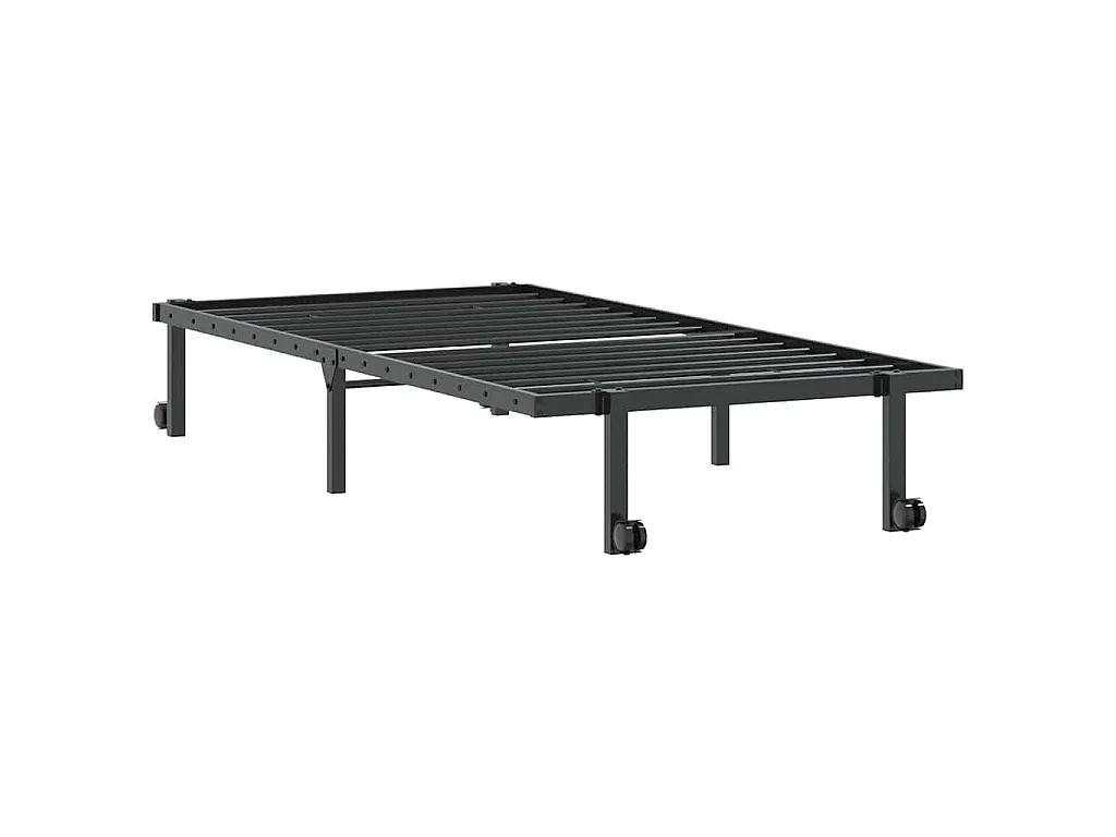 Bedframe zonder matras opvouwbaar 90x200 cm staal zwart