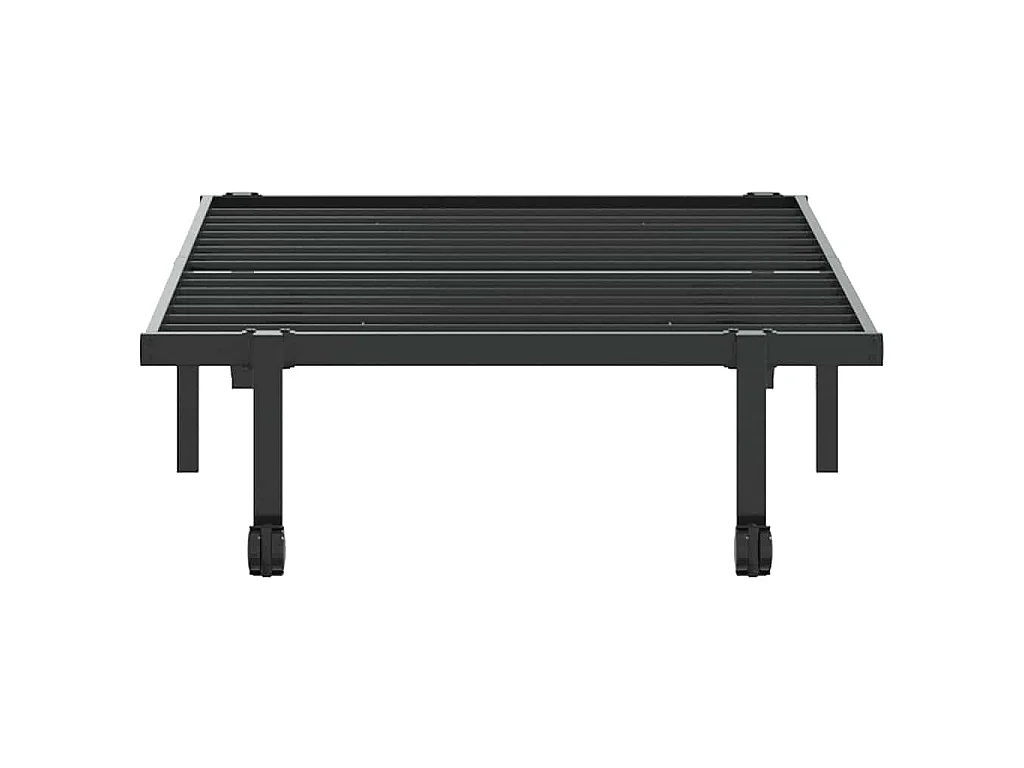 Bedframe zonder matras opvouwbaar 90x200 cm staal zwart