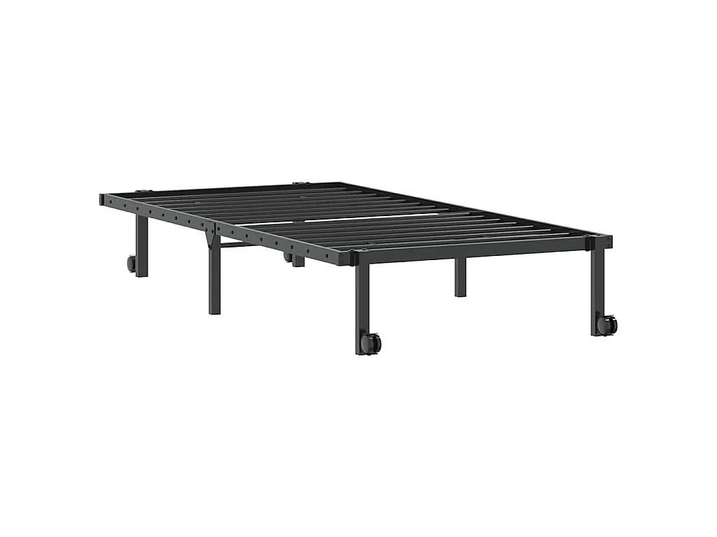 Bedframe zonder matras opvouwbaar 90x200 cm staal zwart