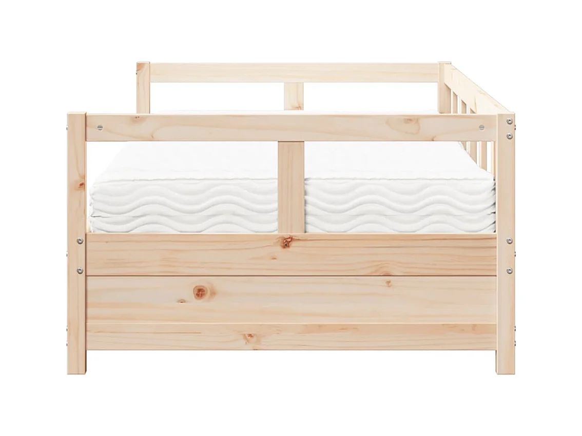 Dormeuse con Materasso 90x200 cm in Legno Massello di Pino
