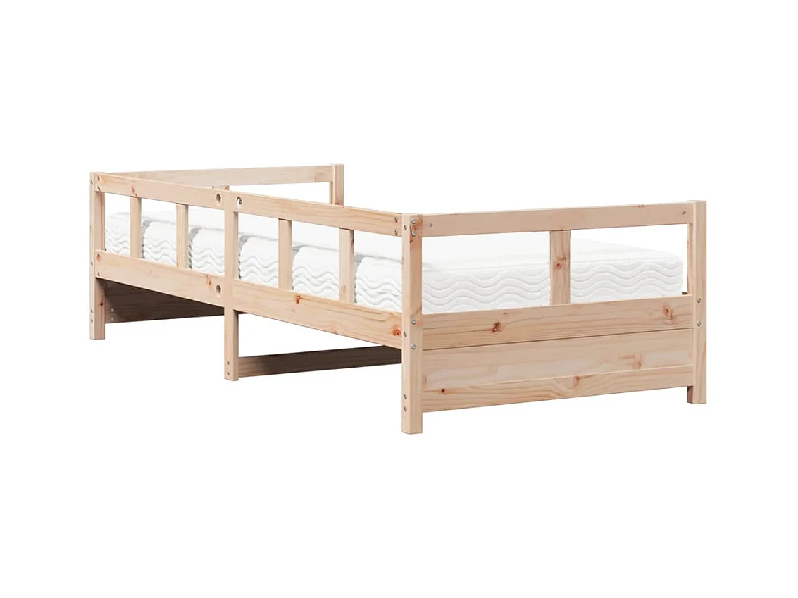 Dormeuse con Materasso 90x200 cm in Legno Massello di Pino