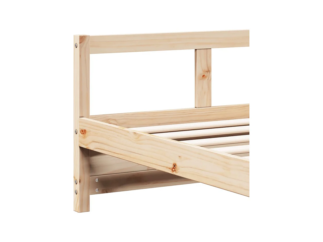 Dormeuse con Materasso 90x200 cm in Legno Massello di Pino