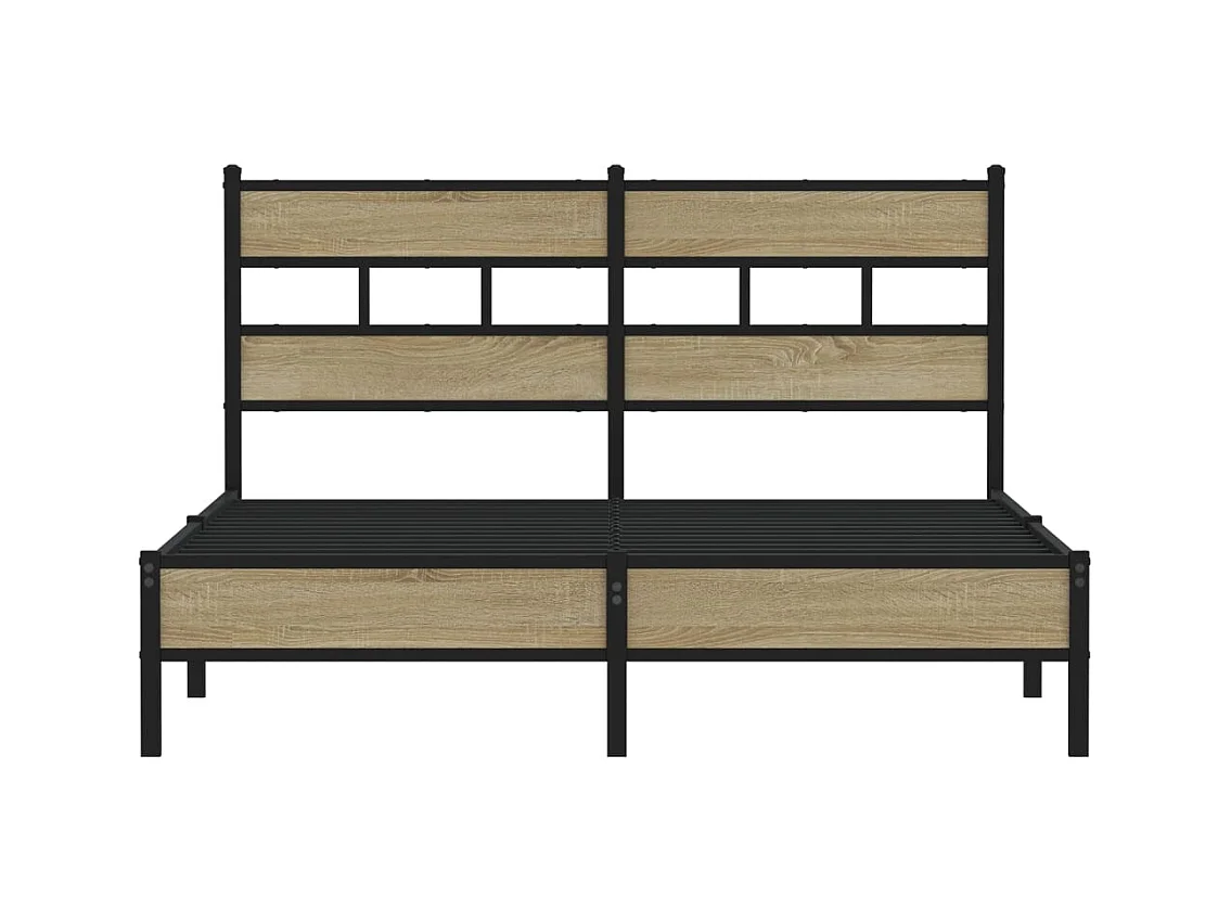 Bettgestell ohne Matratze Sonoma-Eiche 160x200 cm Holzwerkstoff