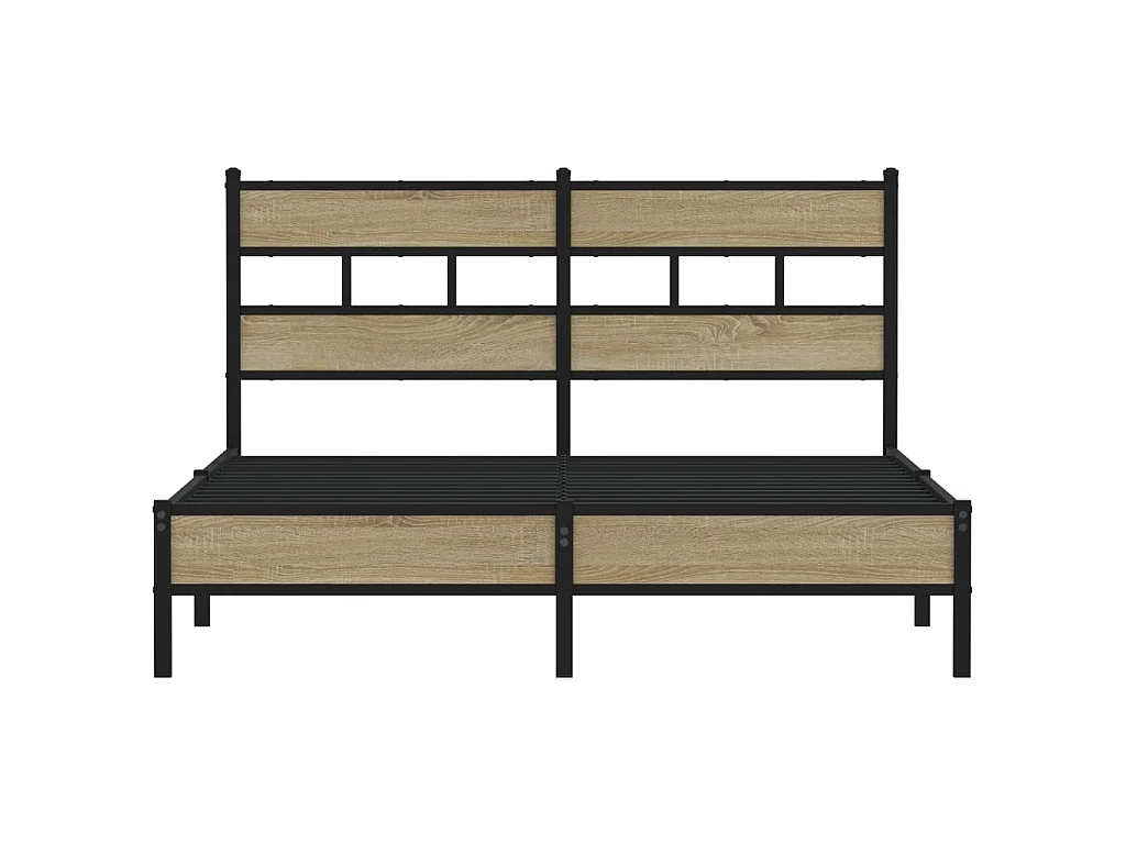 Cadre de lit sans matelas chêne sonoma 160x200 cm