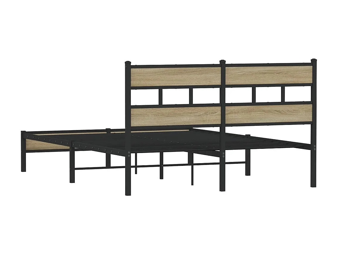 Cadre de lit sans matelas chêne sonoma 160x200 cm