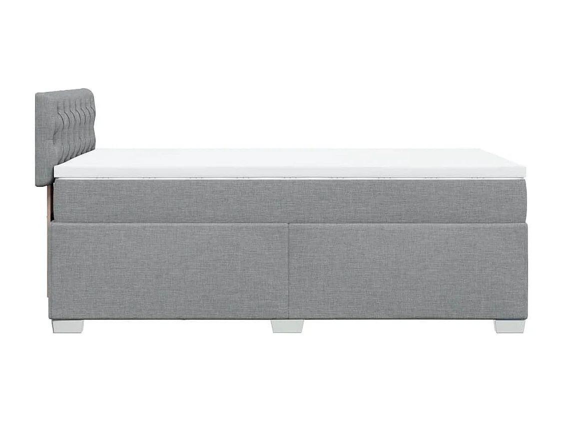 Sommier à lattes de lit et matelas Gris clair 90x190 cm Tissu