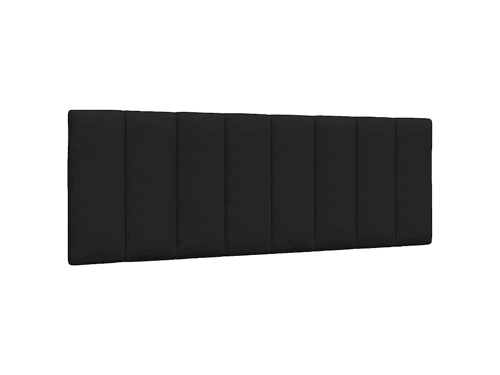 Lit avec matelas Hanko noir 140x200 cm tissu