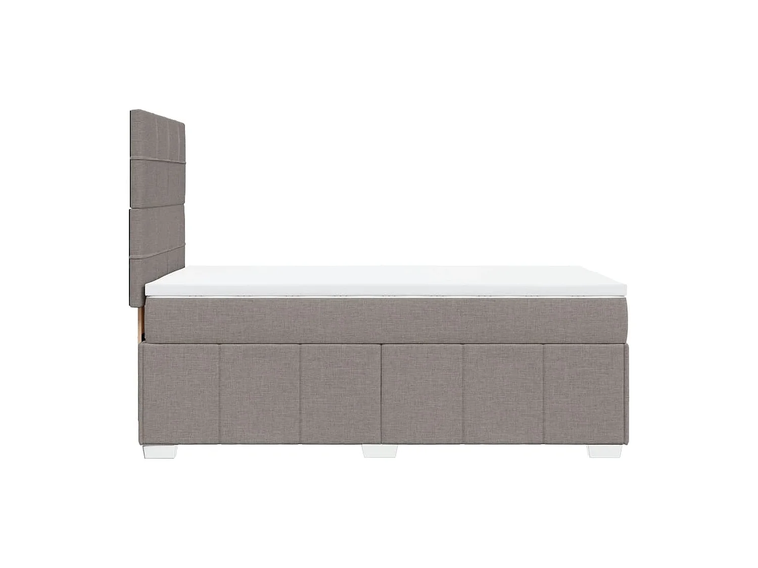 Sommier à lattes de lit avec matelas Taupe 90x200 cm Tissu
