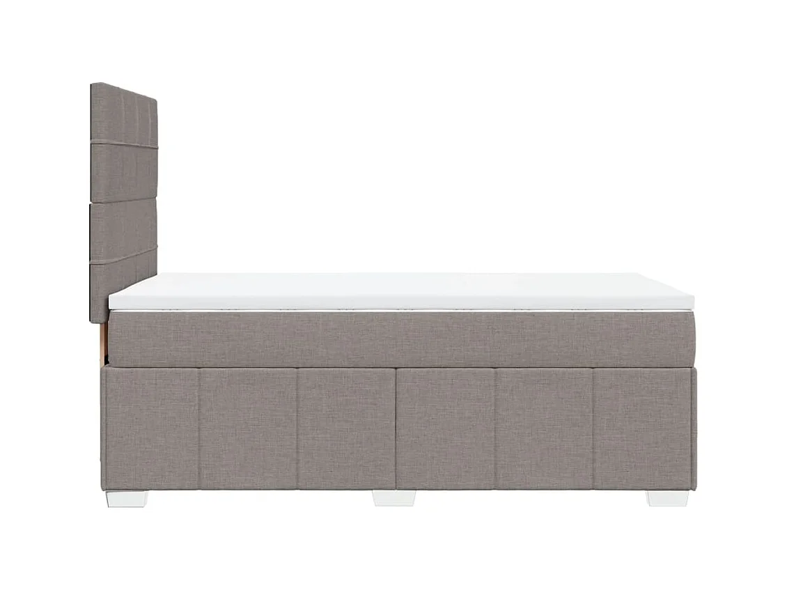 Sommier à lattes de lit avec matelas Taupe 90x200 cm Tissu