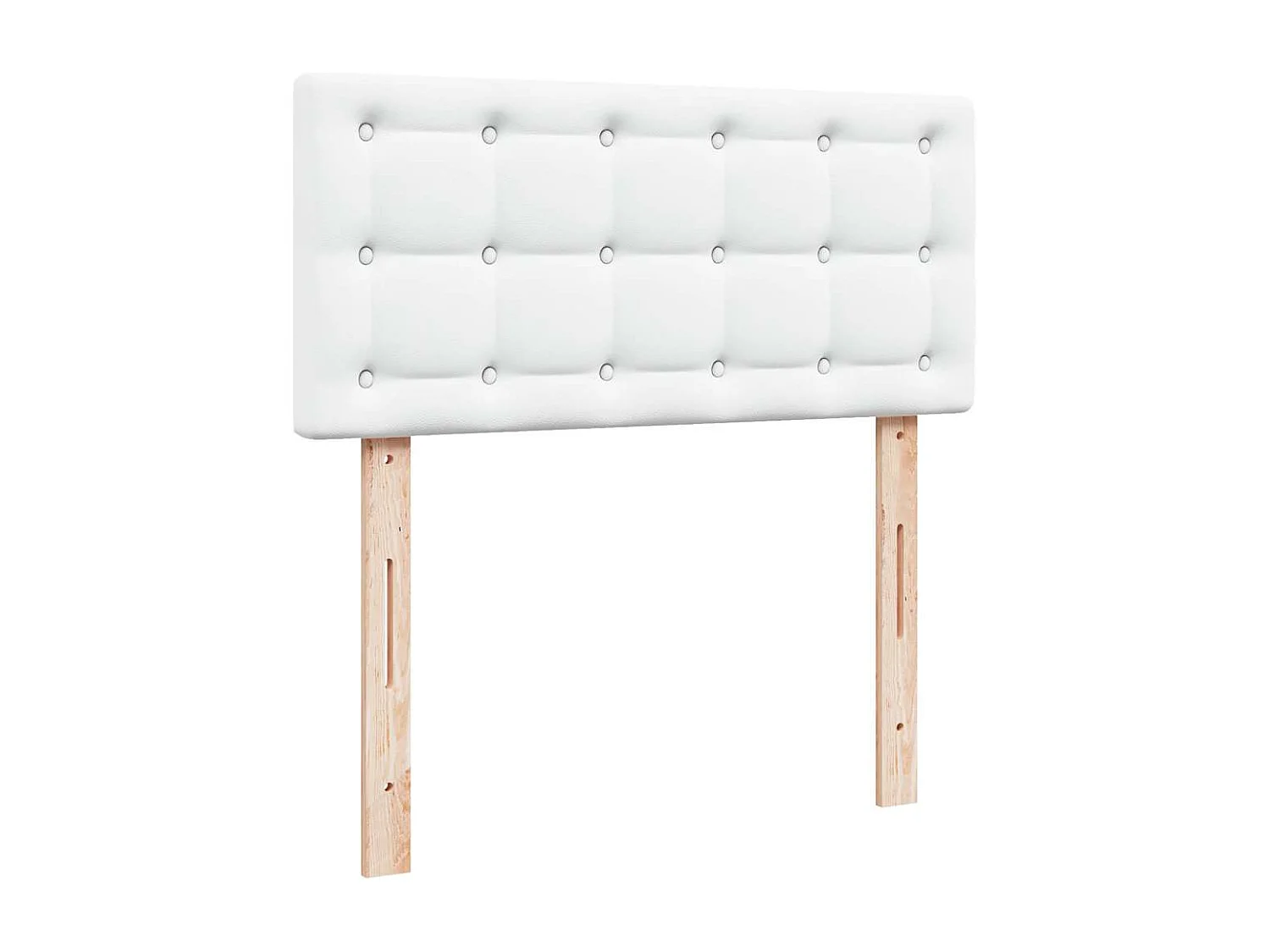 Letto Pouf con Materasso Bianco 90x200 cm Similpelle