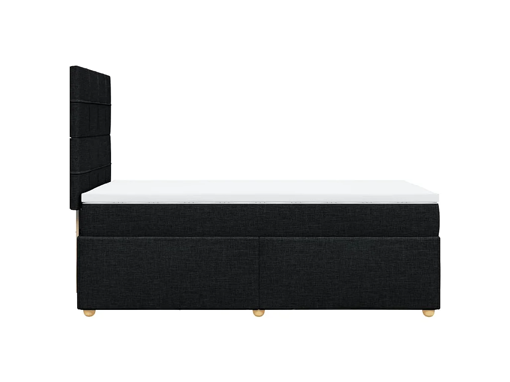Cama com molas/colchão 100x200 cm tecido preto