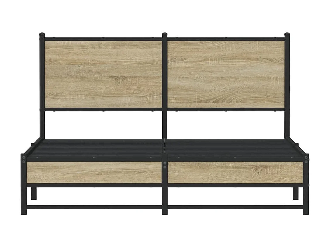 Giroletto senza Materaso in Metallo Rovere Sonoma 140x200 cm