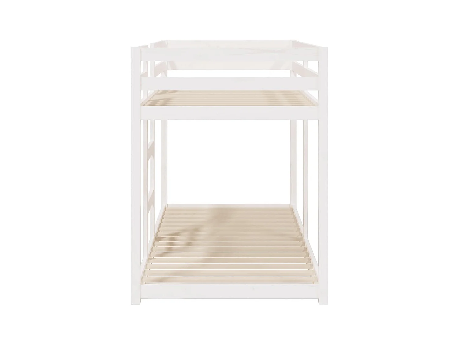 Lit superposé sans matelas blanc 90x200 cm bois de pin massif